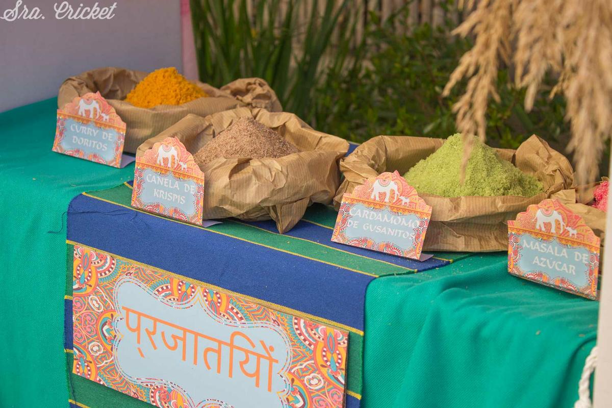 especies para niños fiesta de bollywood