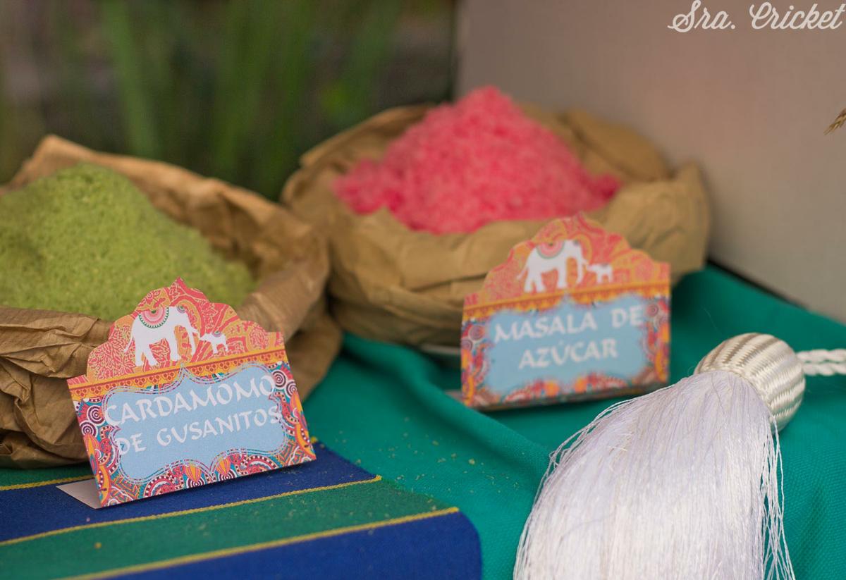 especies para niños fiesta de bollywood