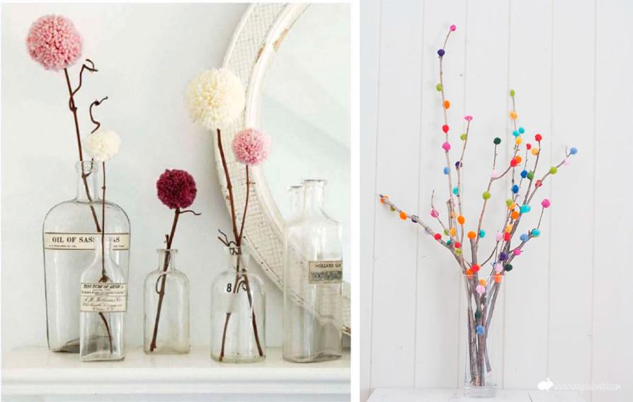 Jarrones con Pompoflores