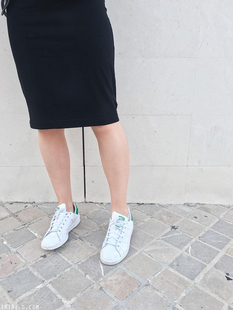 Trini |Gap dress Adidas Stan Smith sneakers Reed Krakoff bag