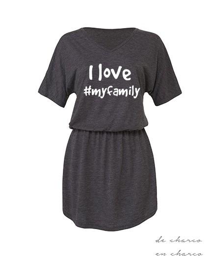vestido mujer i love myfamily www.decharcoencharco.com