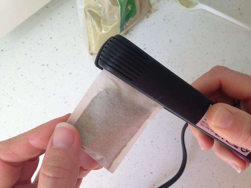 como sellar los sobres infusores