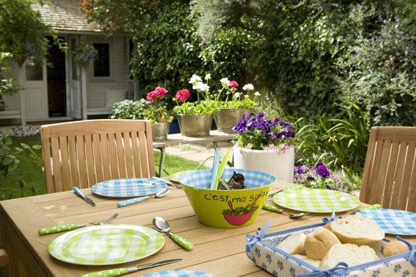 vajilla para comer al aire libre boutique