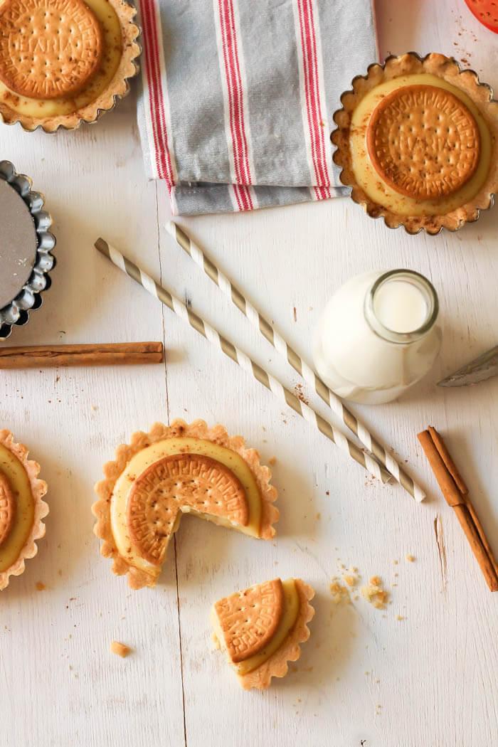 Tartaletas de natillas para un desayuno de domingo