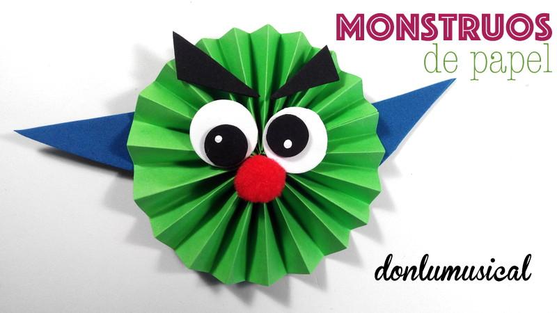 como hacer monstruos de papel