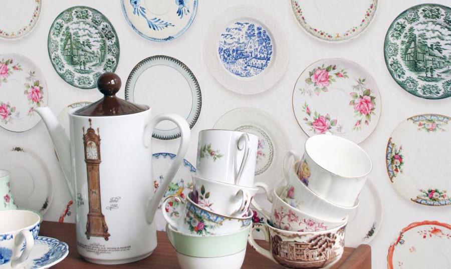 papel pintado para cocinas platos