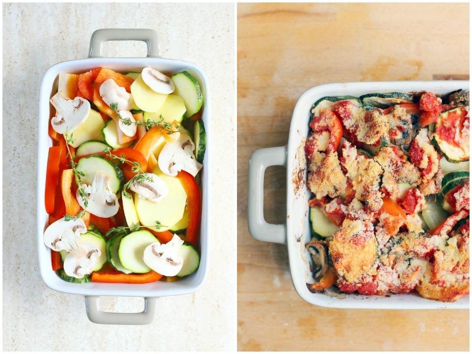 Verduras variadas al horno