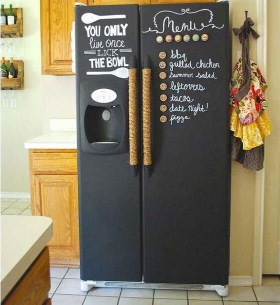 nevera pizarra para la cocina