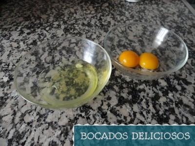 Yemas y claras separadas