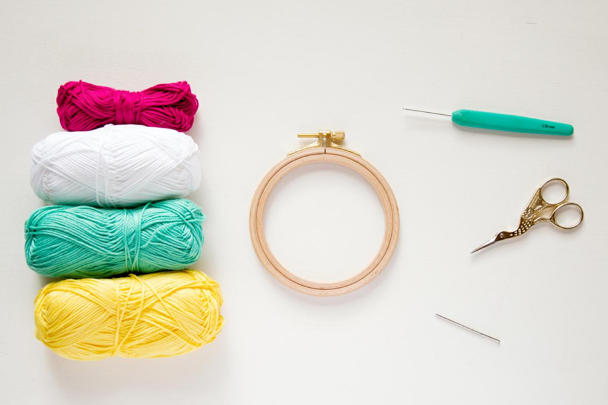 materiales mandala de ganchillo