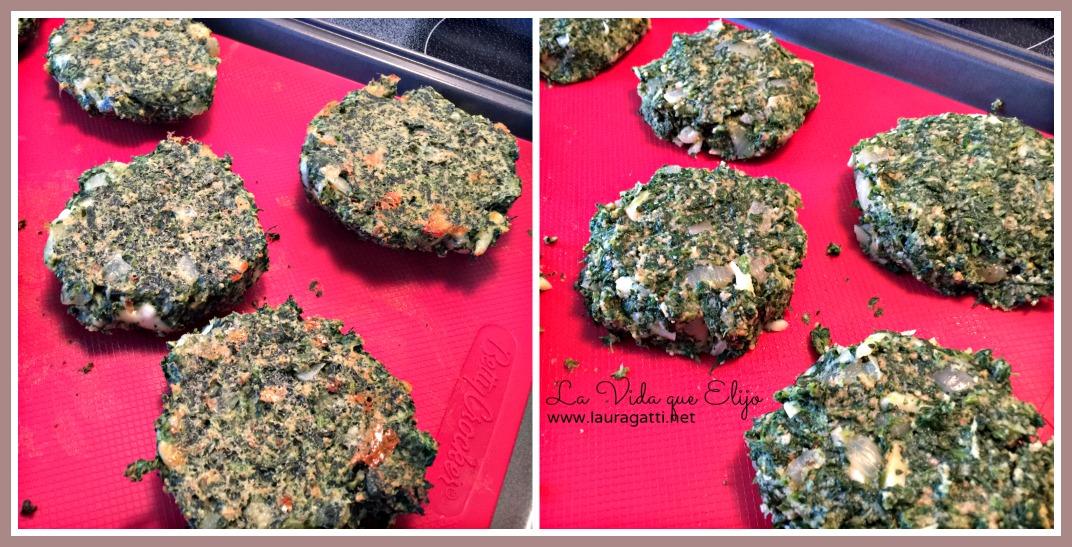 hamburguesas de espinaca