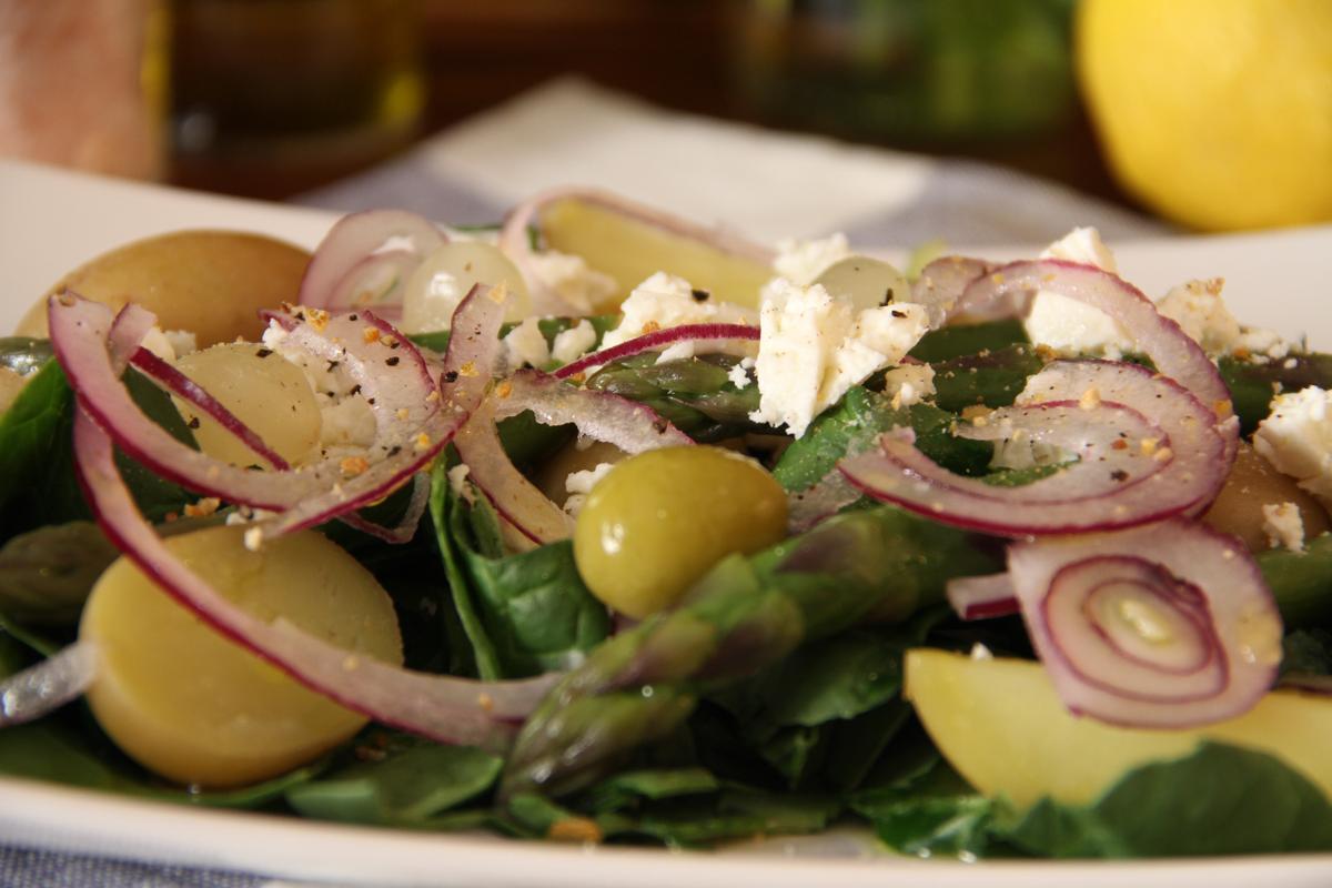 ensalada con espárragos