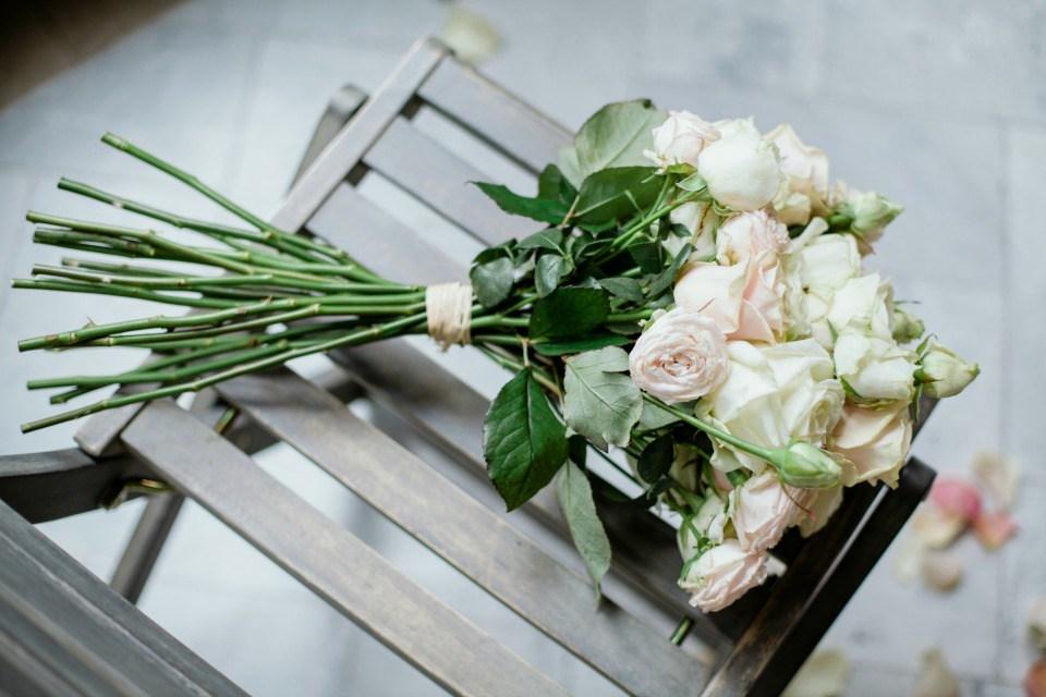 Ramo de novia romántico