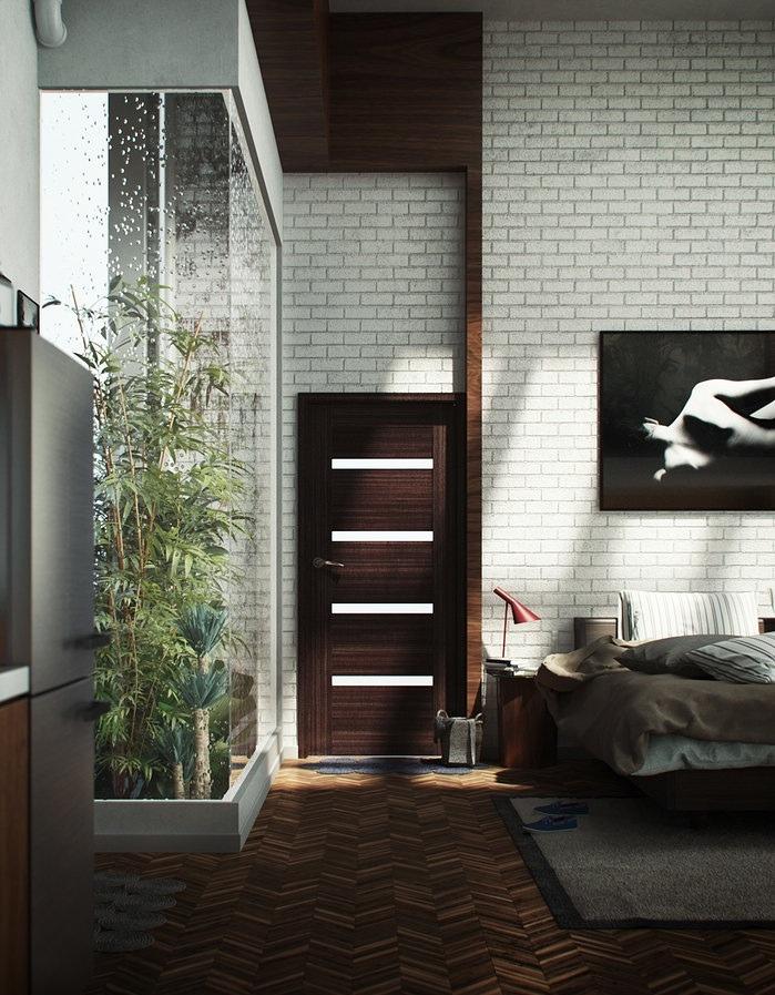 Dormitorio con detalles en la decoración originales