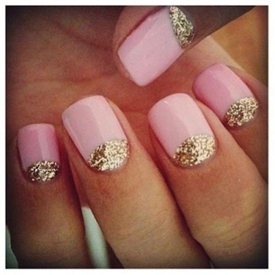 Half-Moon-Glitter-Nails-Discover-and-share-your-nail-design-ideas