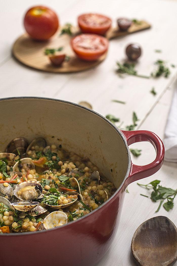 fregola sarda con almejas