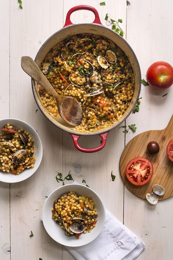 fregola sarda con almejas