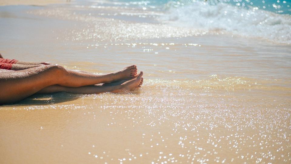 Couple, In Love, Beach, Sea, Sand, Seaside, Sun, Legs