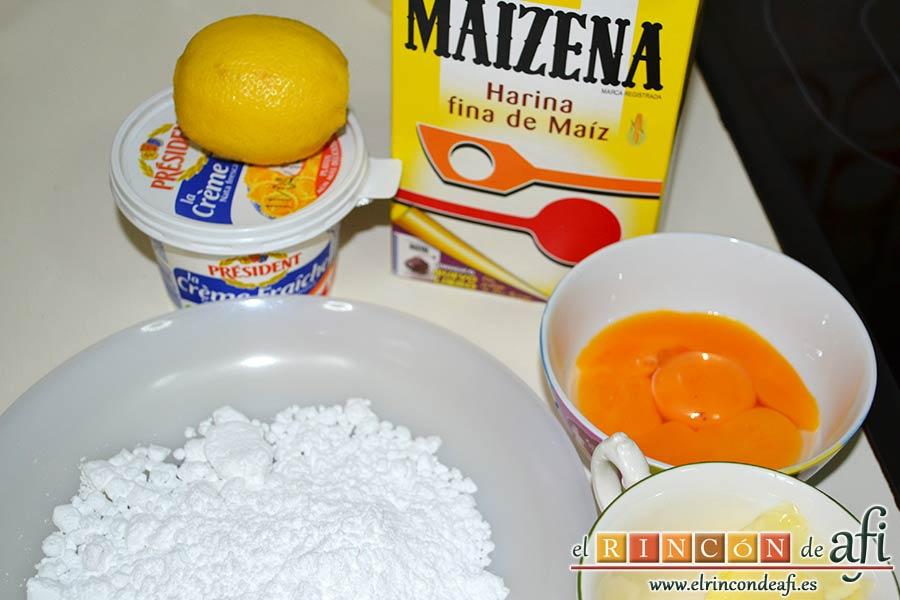 Pudin de limón, preparar los ingredientes