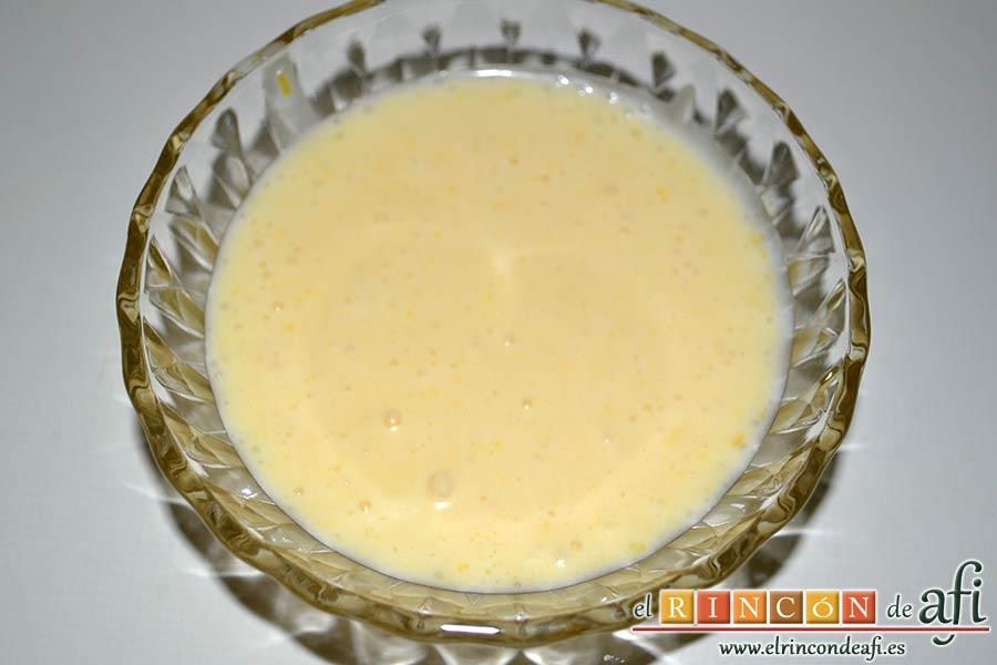 Pudin de limón, rellenamos los moldes elegidos unas tres cuartas partes