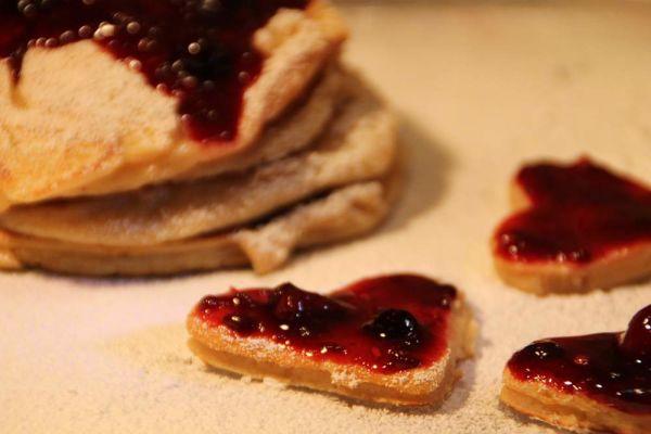 pancakes de frutos rojos