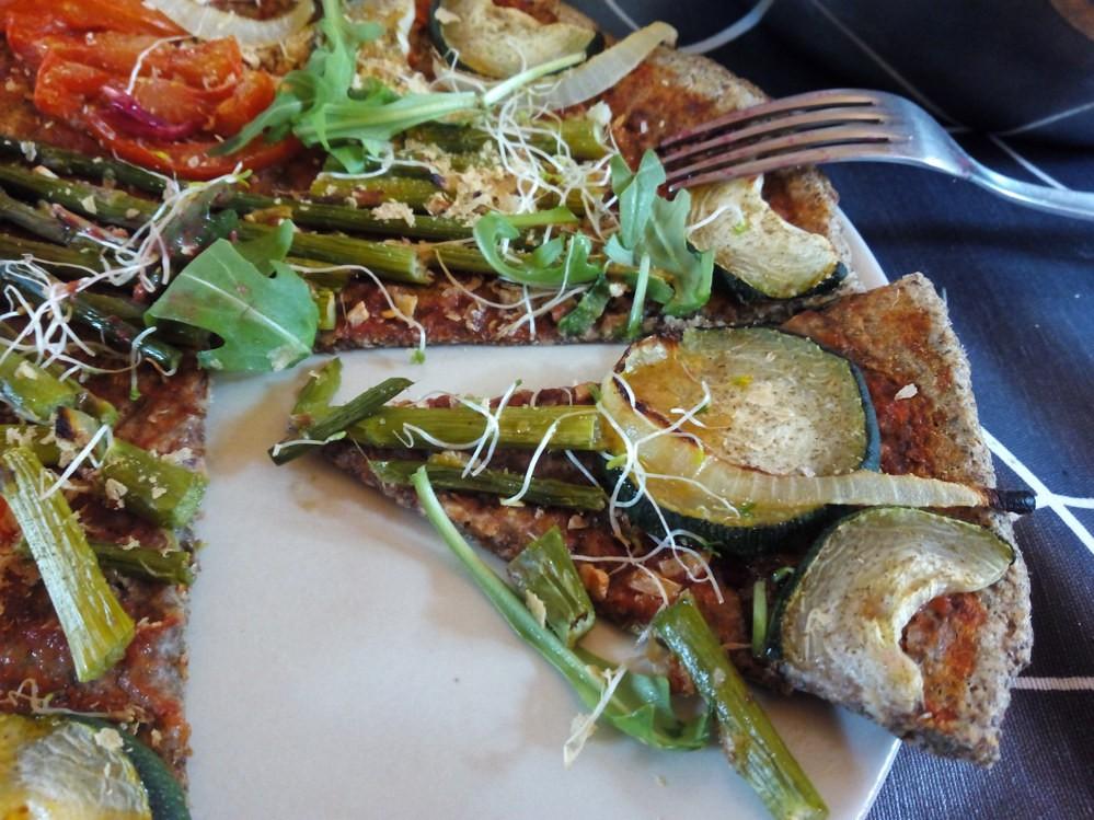 pizza de trigo sarraceno y chia