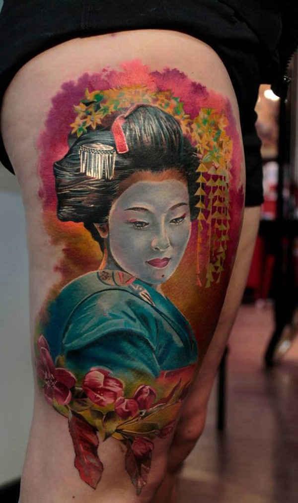 Tatuajes japoneses geisha