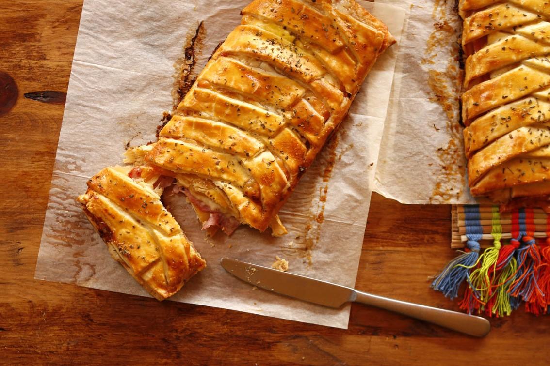 Trenza de jamón cocido y queso 42