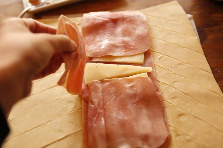 Trenza de jamón cocido y queso 15
