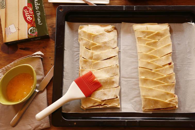 Trenza de jamón cocido y queso 18