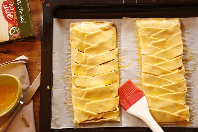 Trenza de jamón cocido y queso 20