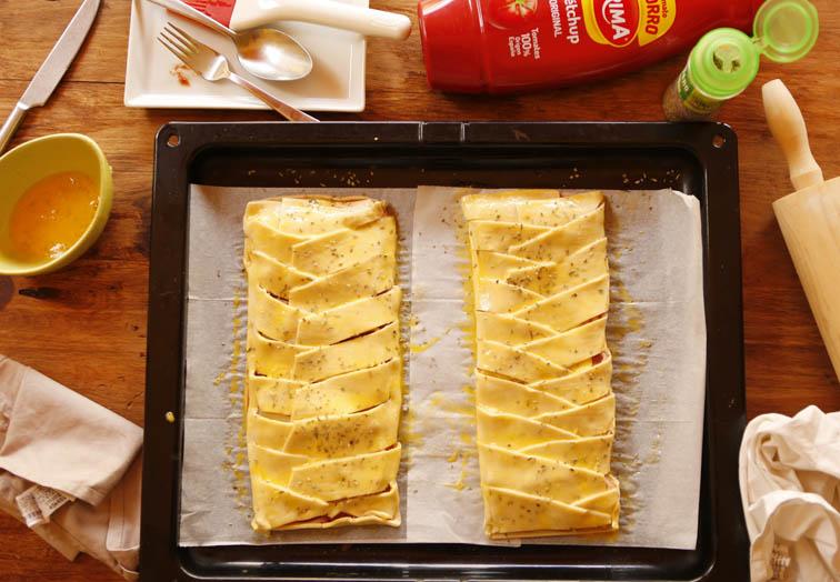 Trenza de jamón cocido y queso 23