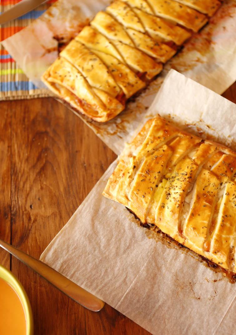 Trenza de jamón cocido y queso 32