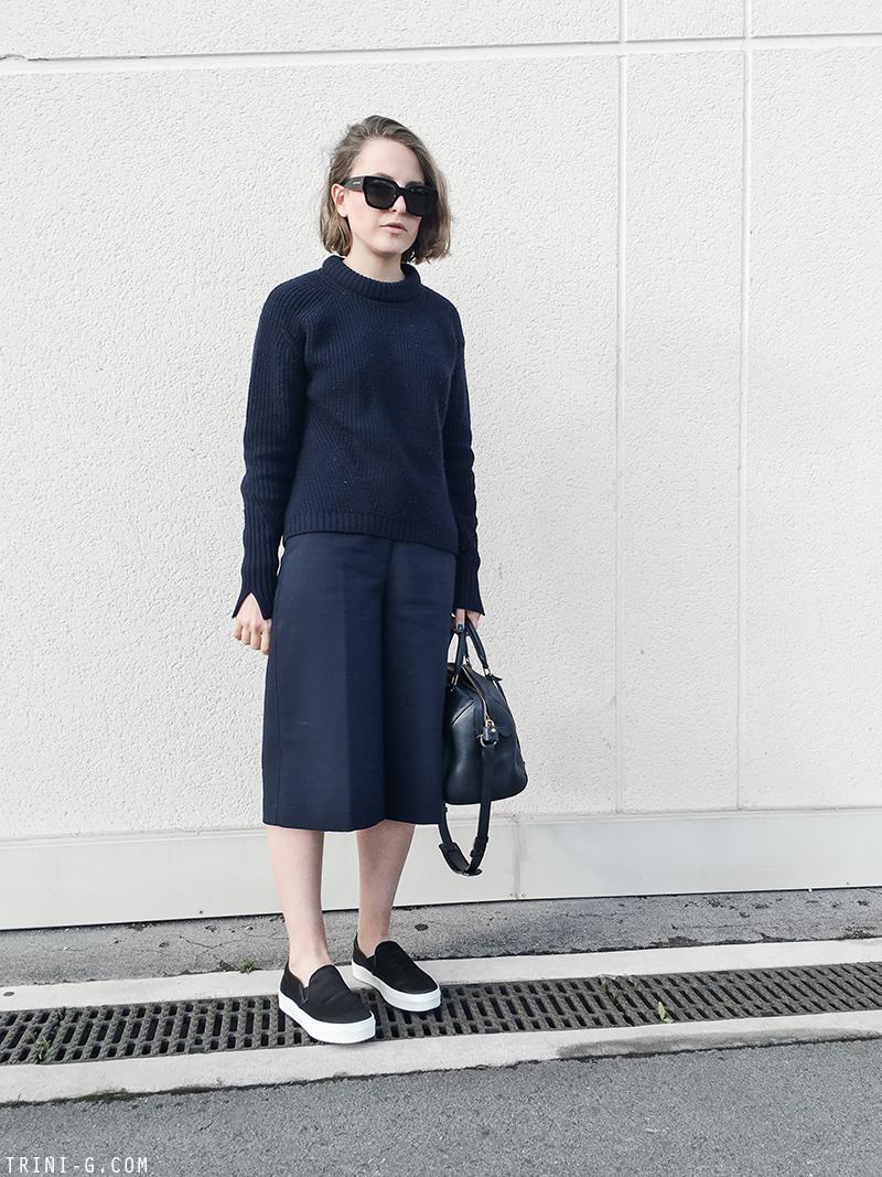 Trini | 3.1 Phillip Lim culottes Celine slip on sneakers