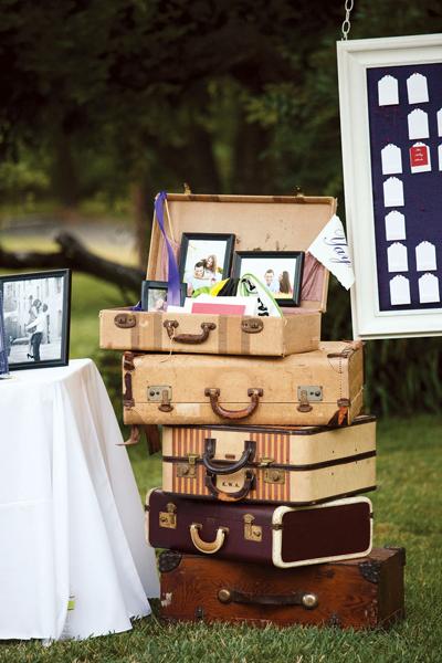 decoracion de bodas vintage maletas