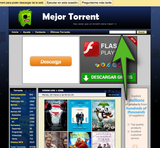 mejortorrent: Descarga peliculas utilizando uTorrent