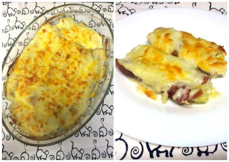 Puerros Gratinados