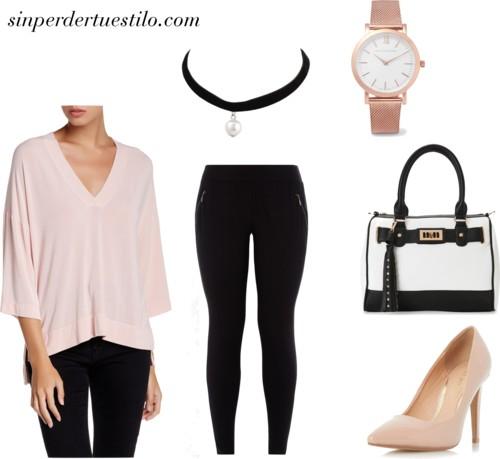 rose quartz and black