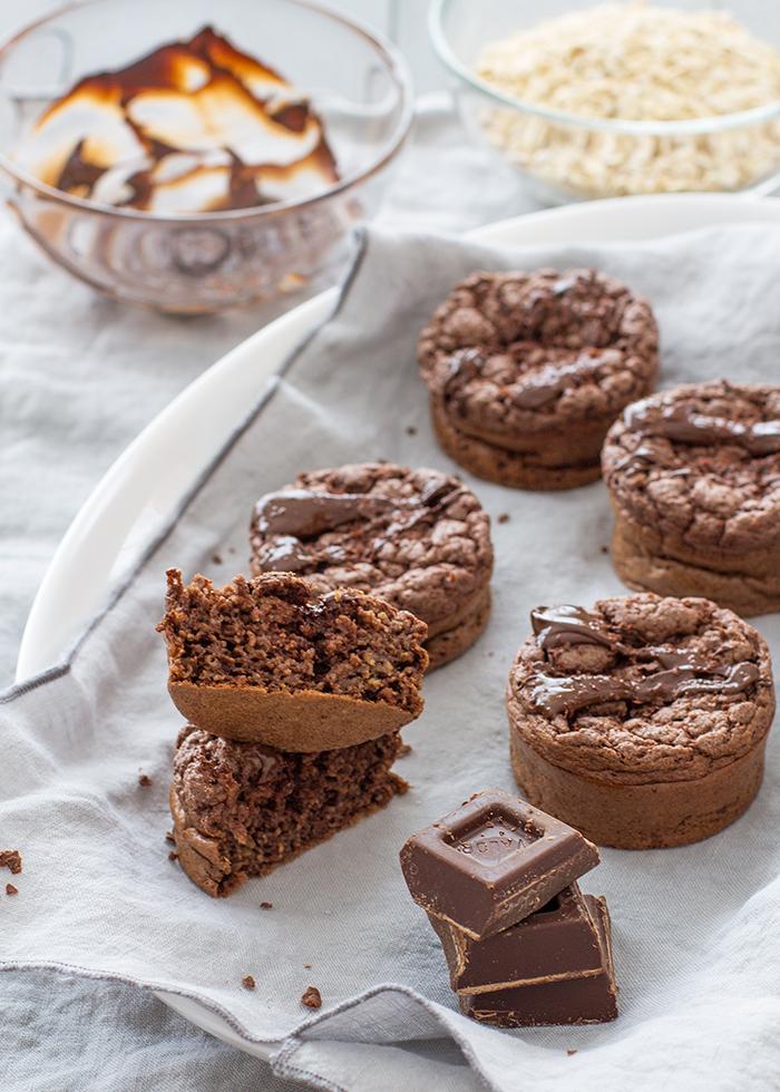 magdalenas chocolate bajas en calorías, textura