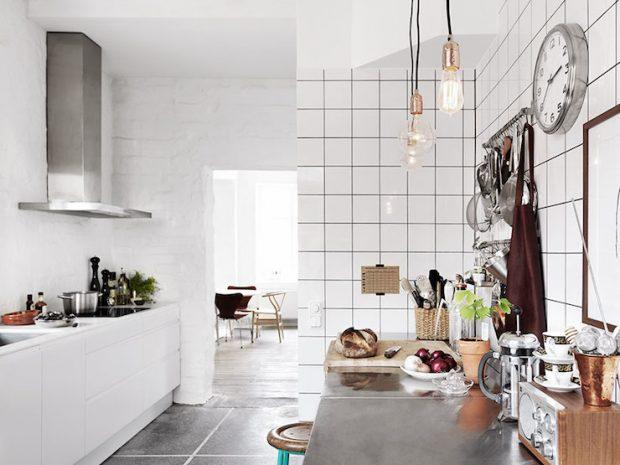white industrial kitchen
