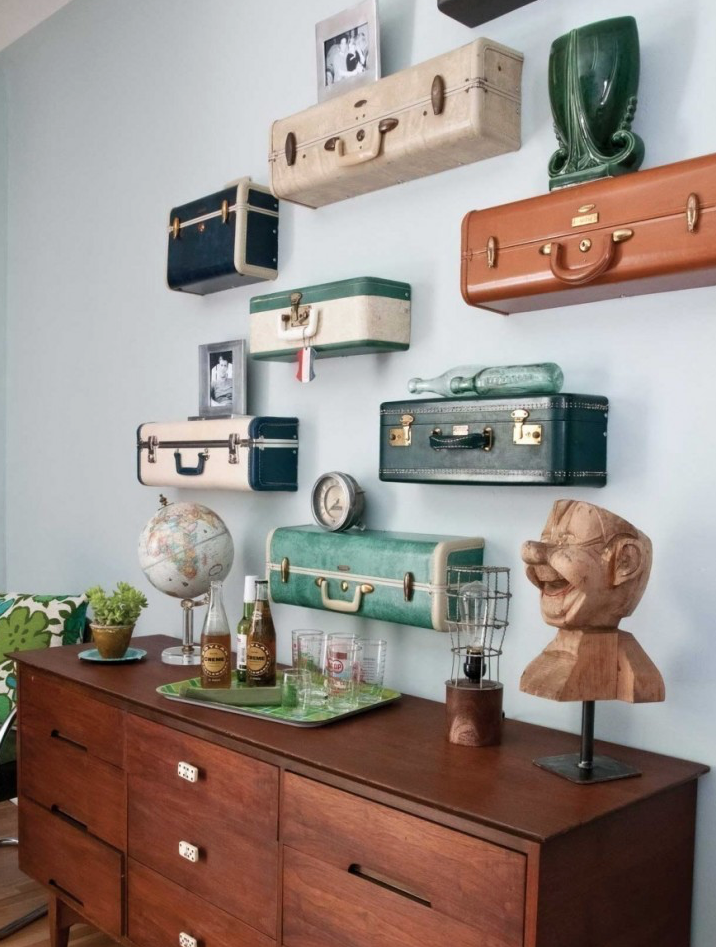 Ideas para decorar la casa con maletas