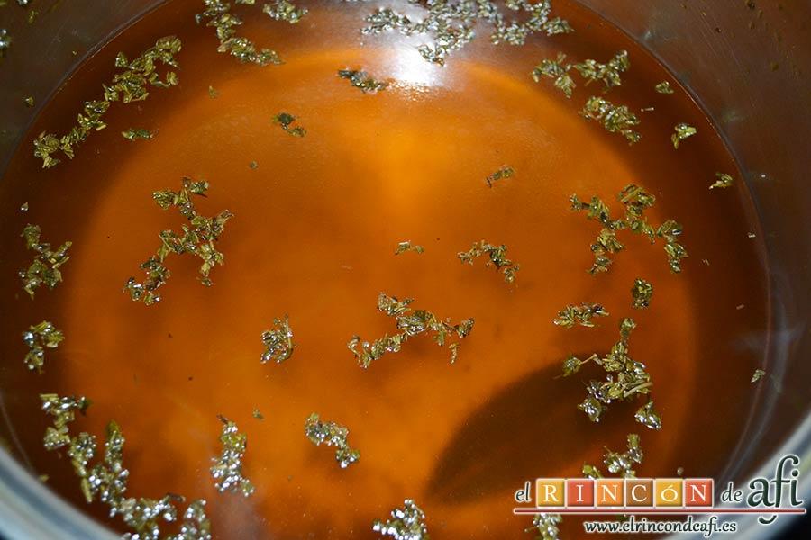 Cabrito estilo Afi, preparar el caldo