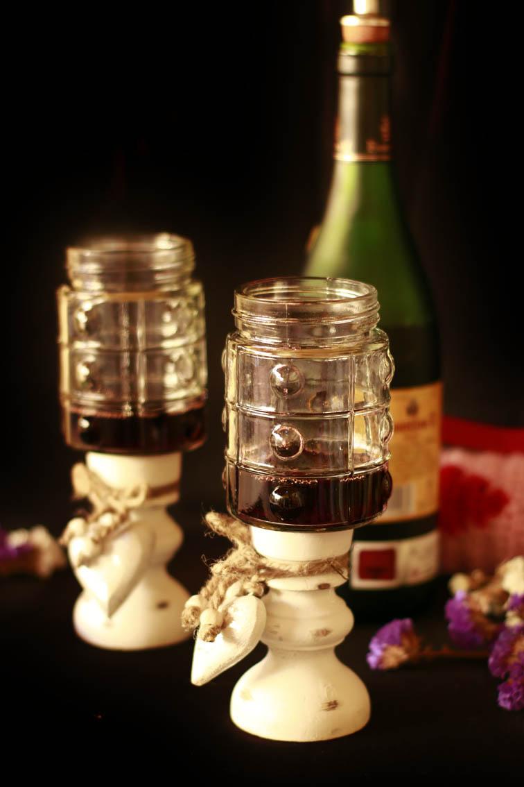 Copas con botes de cristal DIY 17