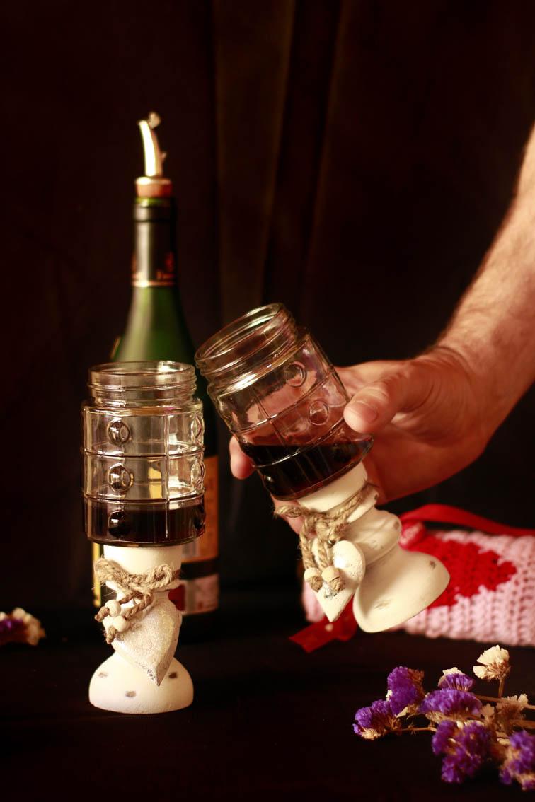 Copas con botes de cristal DIY 37