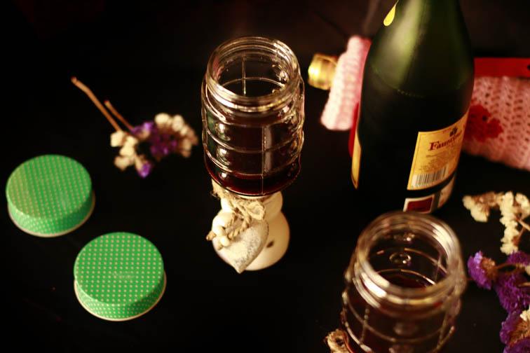 Copas con botes de cristal DIY 18