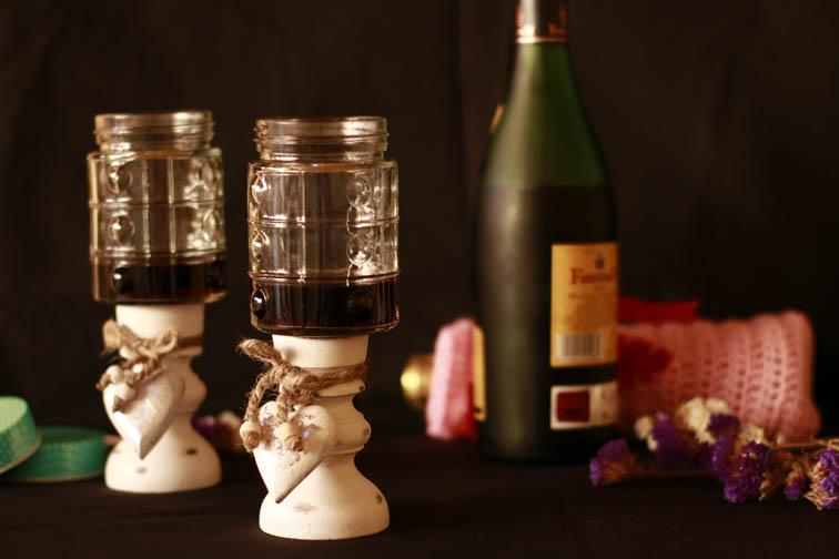 Copas con botes de cristal DIY 23