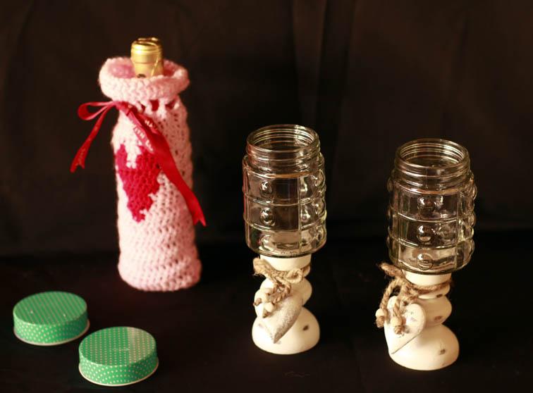 Copas con botes de cristal DIY 10