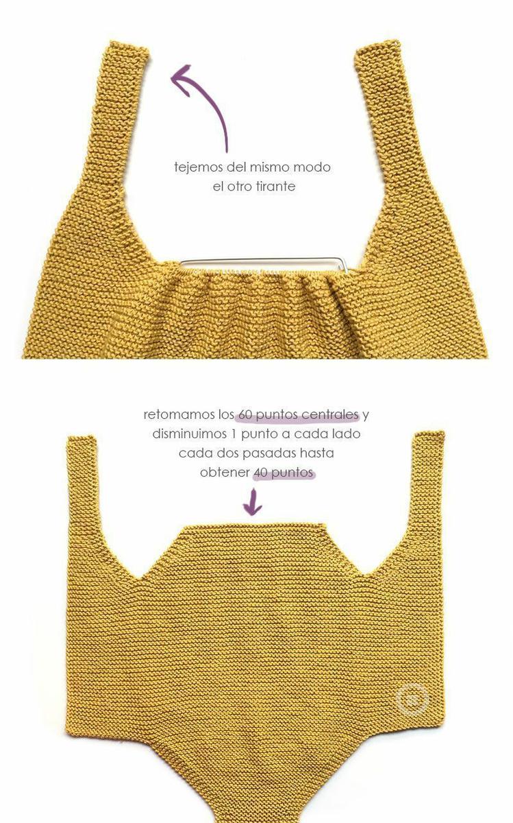 Como hacer un pelele a dos agujas de bebé tejido a punto musgo -Tutorial DIY paso a paso y patrón gratis 