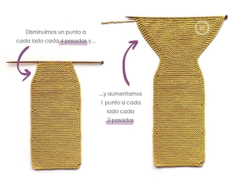 Como hacer un pelele a dos agujas de bebé tejido a punto musgo -Tutorial DIY paso a paso y patrón gratis 