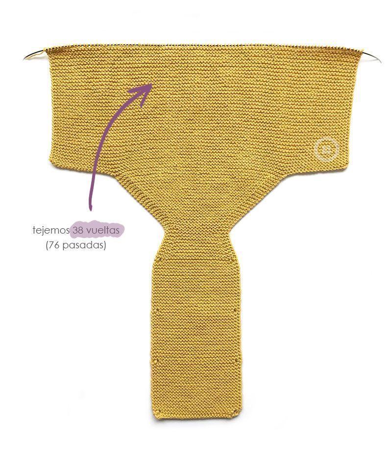 Como hacer un pelele a dos agujas de bebé tejido a punto musgo -Tutorial DIY paso a paso y patrón gratis 